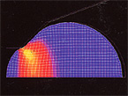 Compression and contact analysis of rubber ball